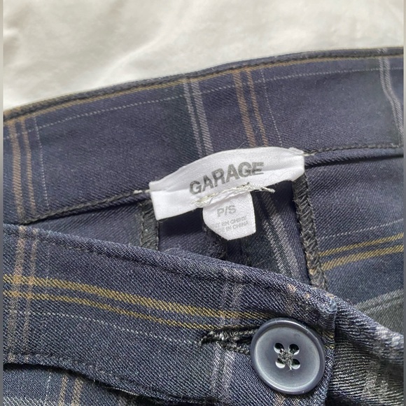 Garage Plaid High Waited Flare Pants - Picture 2 of 2